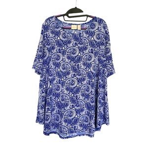 Chico's Blue and White Swirl Tunic